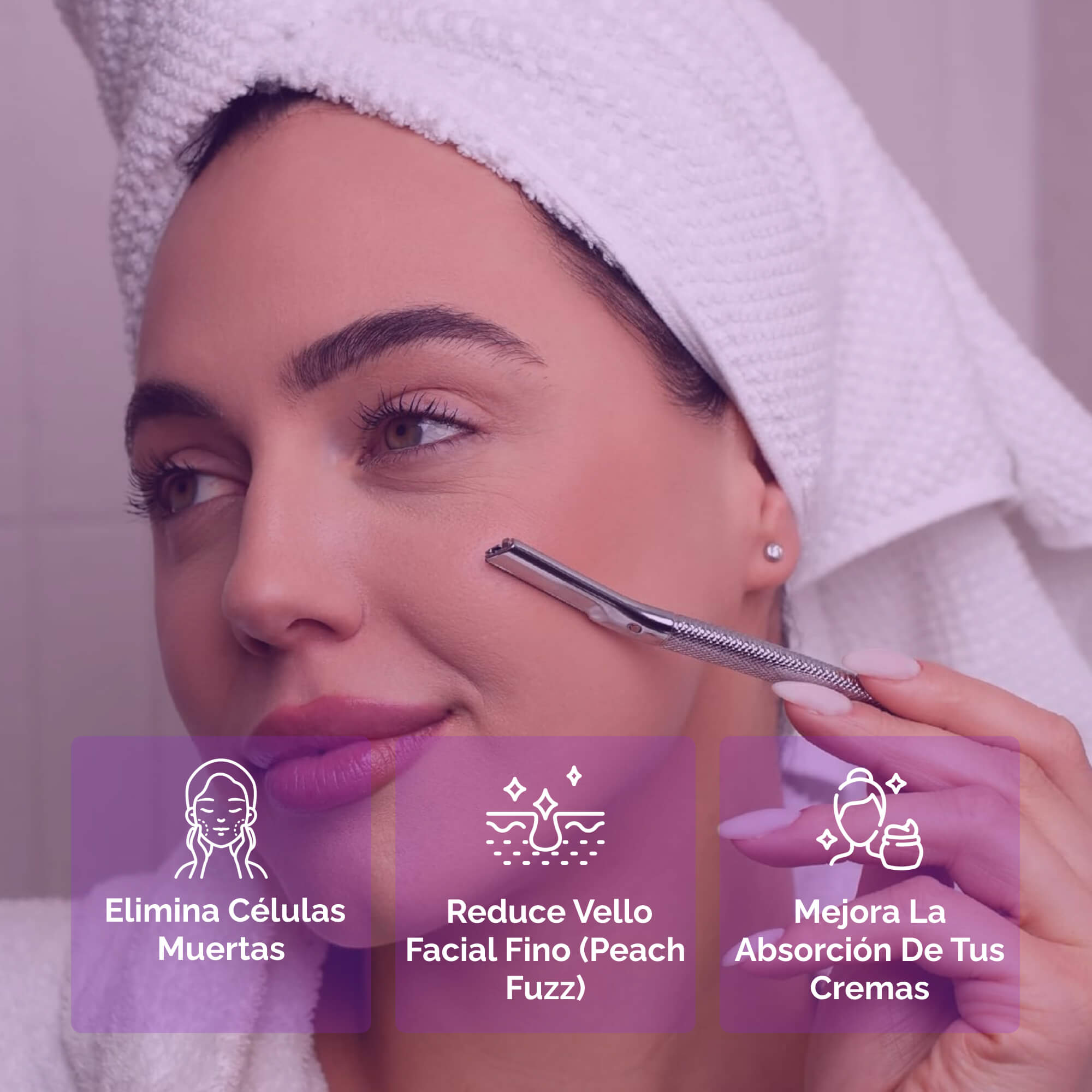 Dermaplaning facial Lumiderma con cuchillas de precisión – Piel suave, luminosa y sin pelusa