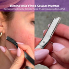 Dermaplaning facial Lumiderma con cuchillas de precisión – Piel suave, luminosa y sin pelusa